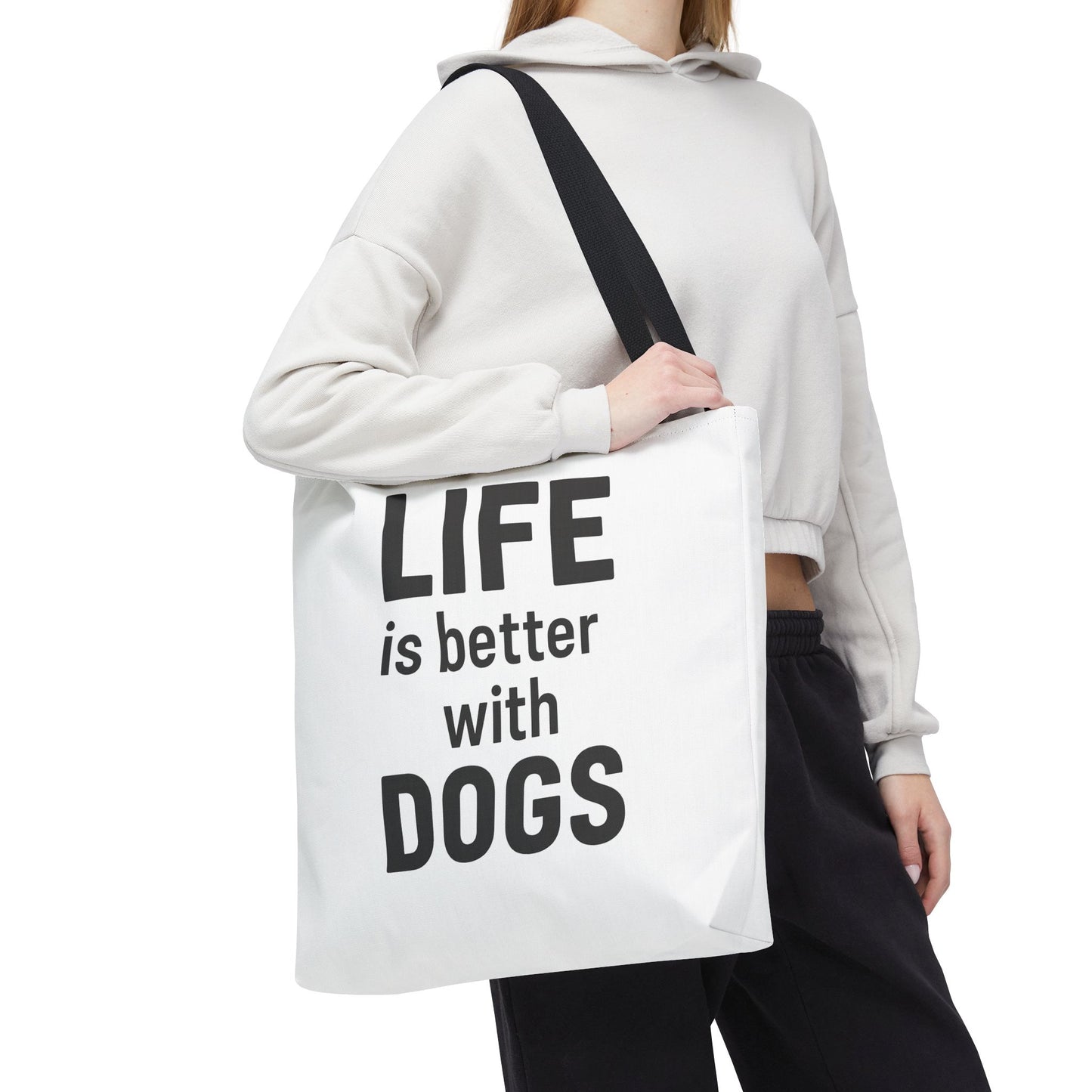"Life is Better with Dogs" Dog Lovers Tote Bag - Stylish Canvas Bag, Pet Owner Gift, Dog Mom Tote, Eco-Friendly Reusable Bag