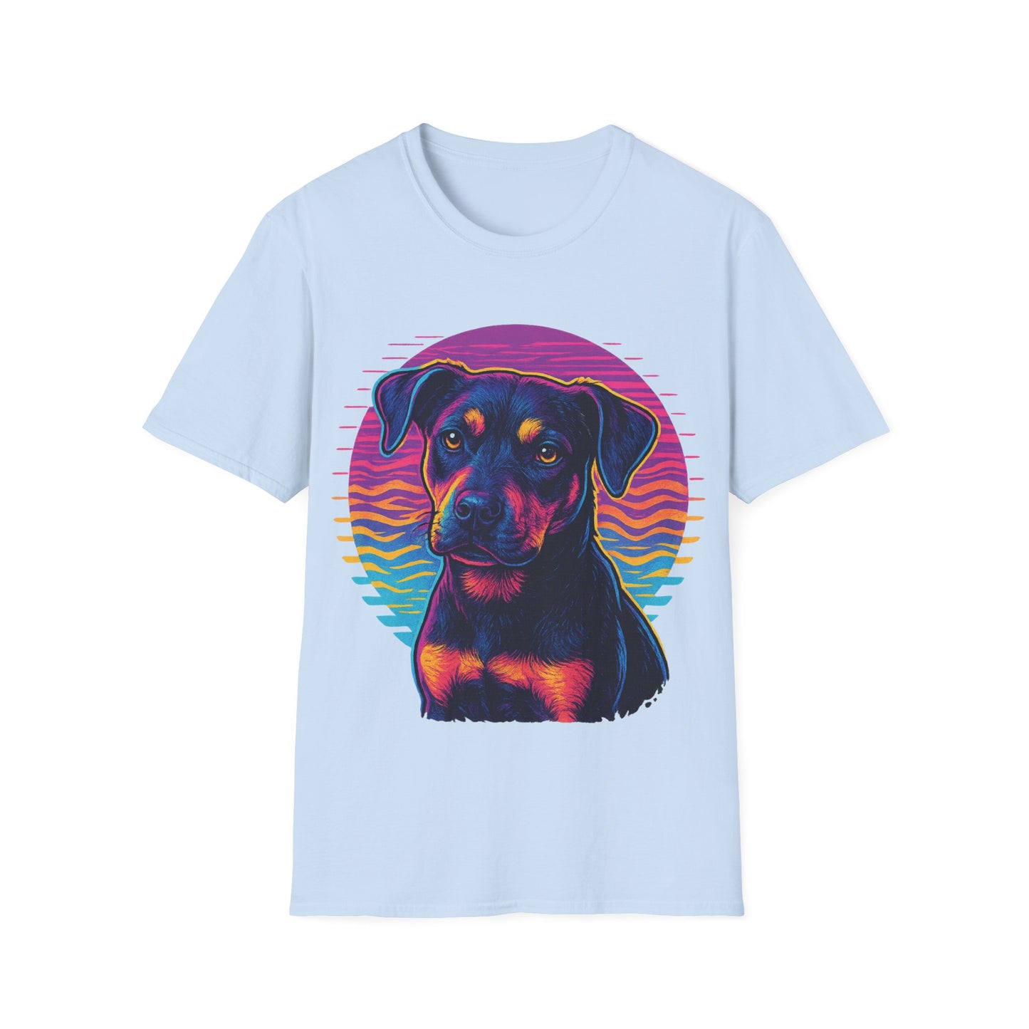 Bold Rescue Dog Shirt | Vibrant Neon Pitbull Art Tee for Teens & Dog Lovers | Youth Streetwear Graphic Tee, Adult Unisex T-Shirt