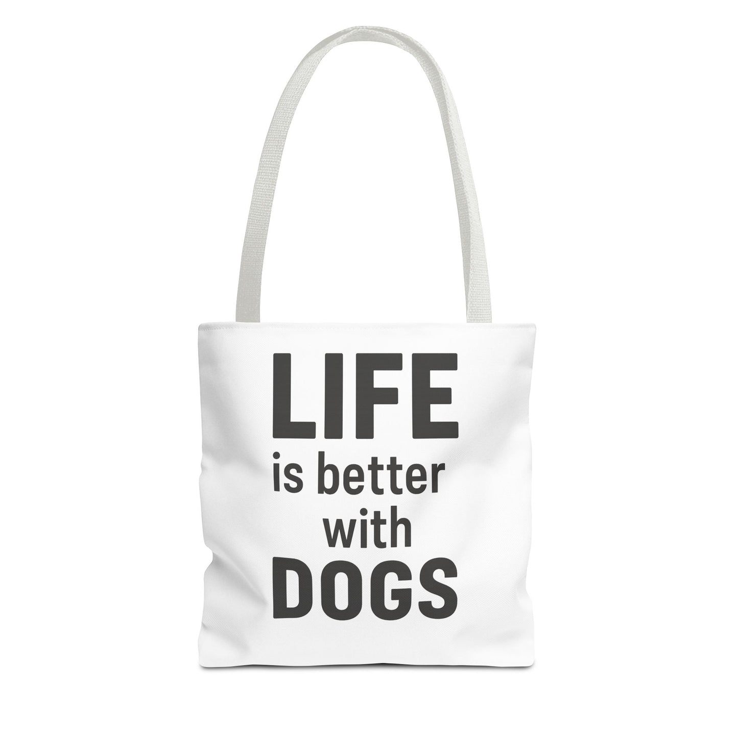 "Life is Better with Dogs" Dog Lovers Tote Bag - Stylish Canvas Bag, Pet Owner Gift, Dog Mom Tote, Eco-Friendly Reusable Bag
