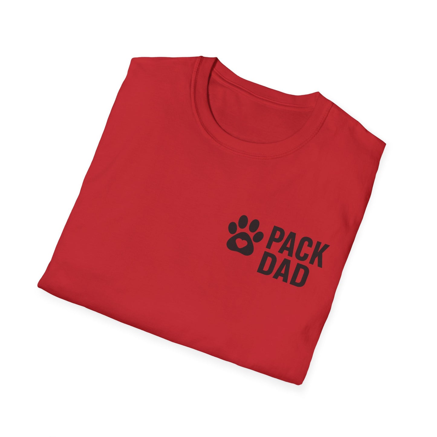 Pack Dad T-Shirt with Paw Print – Matching Dog Family Tee – Father’s Day Dog Dad Gift – Adopted and Adored Apparel, Adult Unisex T-Shirt