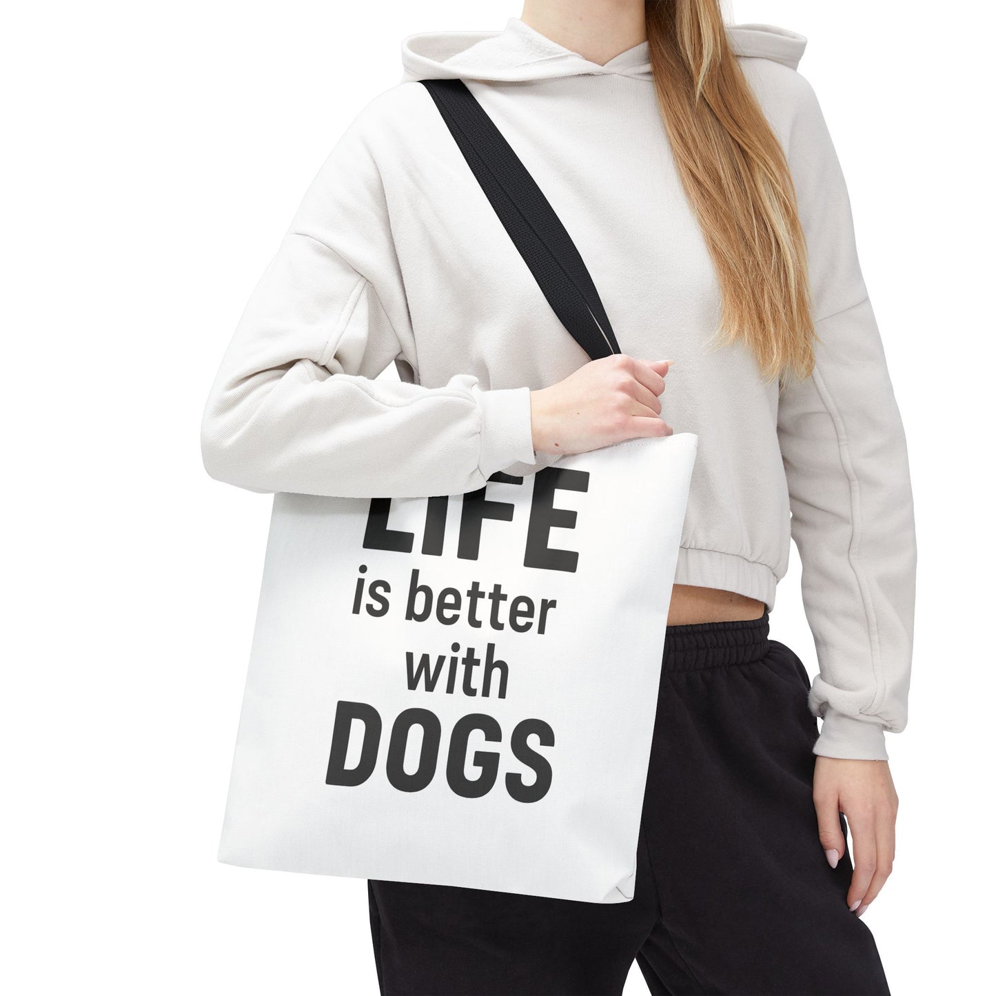 "Life is Better with Dogs" Dog Lovers Tote Bag - Stylish Canvas Bag, Pet Owner Gift, Dog Mom Tote, Eco-Friendly Reusable Bag