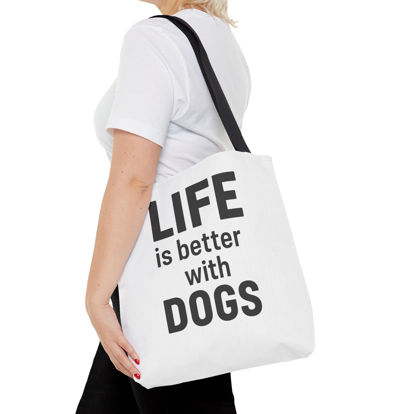 "Life is Better with Dogs" Dog Lovers Tote Bag - Stylish Canvas Bag, Pet Owner Gift, Dog Mom Tote, Eco-Friendly Reusable Bag