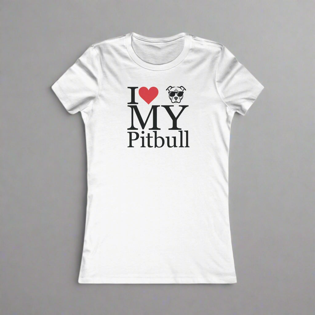 I Love My Pitbull Women's Tee, Dog Lover Gift, Cute Pet Shirt, Animal Rescue Tee, Pitbull Pride Apparel, Adult Unisex T-Shirt