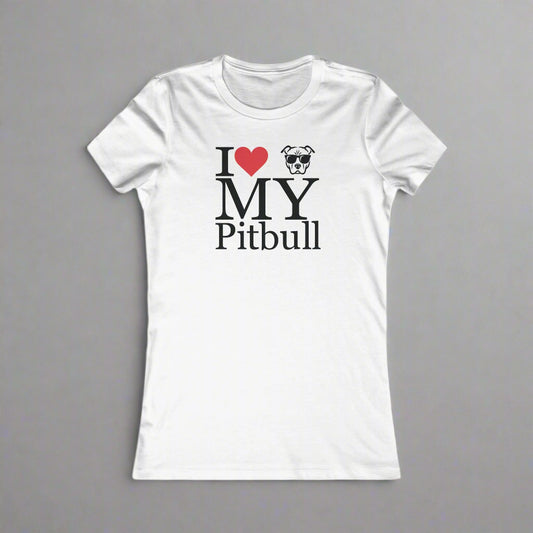 I Love My Pitbull Women's Tee, Dog Lover Gift, Cute Pet Shirt, Animal Rescue Tee, Pitbull Pride Apparel, Adult Unisex T-Shirt