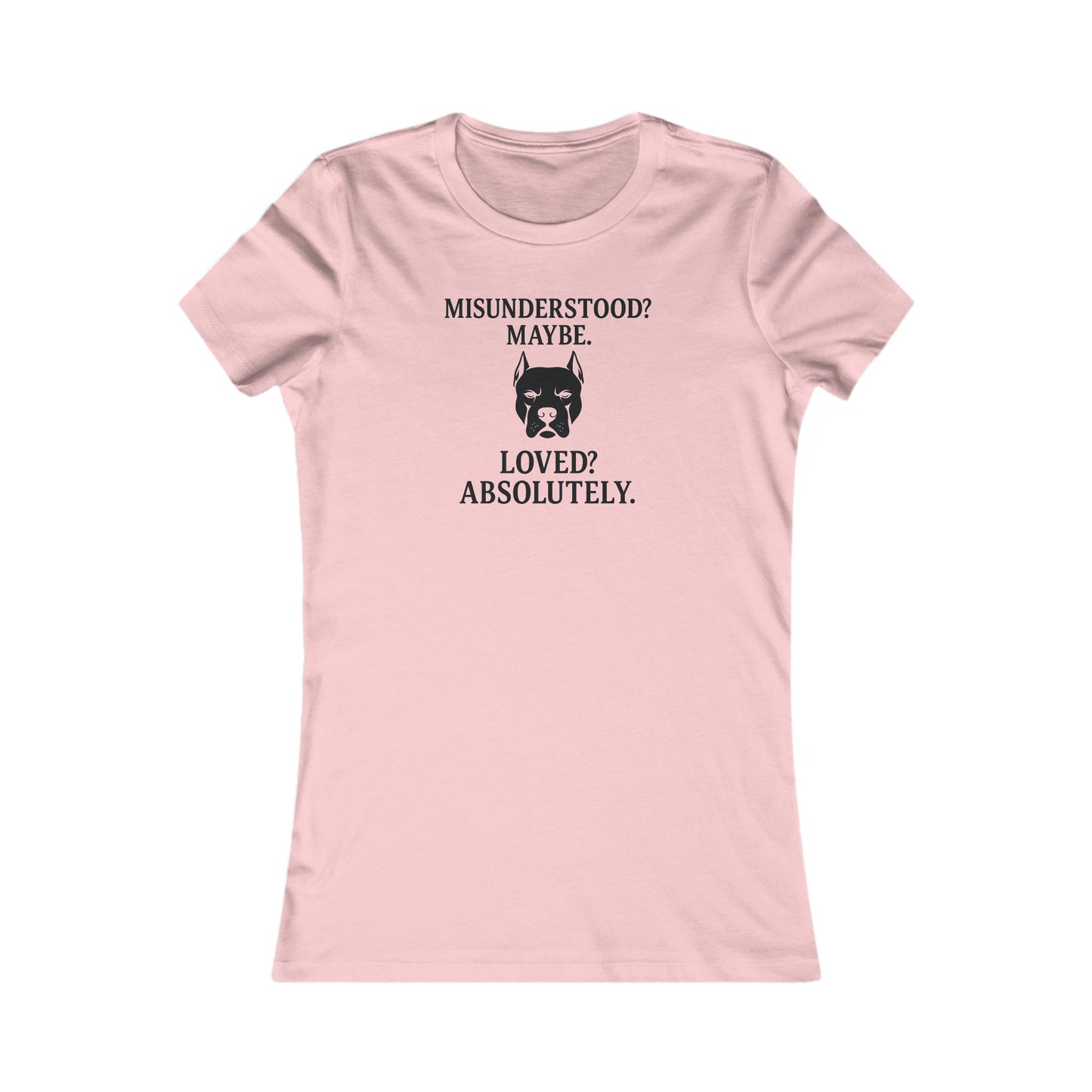 Misunderstood Maybe Loved Absolutely, Pit Bull T-Shirt, Gift for Dog Owners, Funny Animal Tee, Pet Lover Apparel, Adult, Woman's