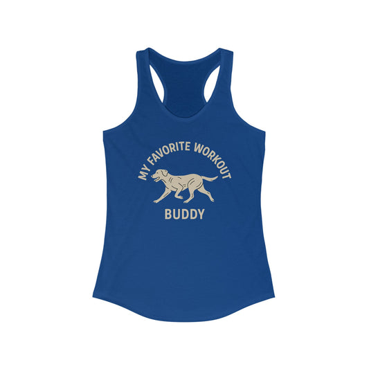 My Favorite Workout Buddy Racerback Tank - Fitness Shirt, Workout Apparel, Pet Lover Gift, Gym Tank Top, Activewear, Adult Unisex T-Shirt