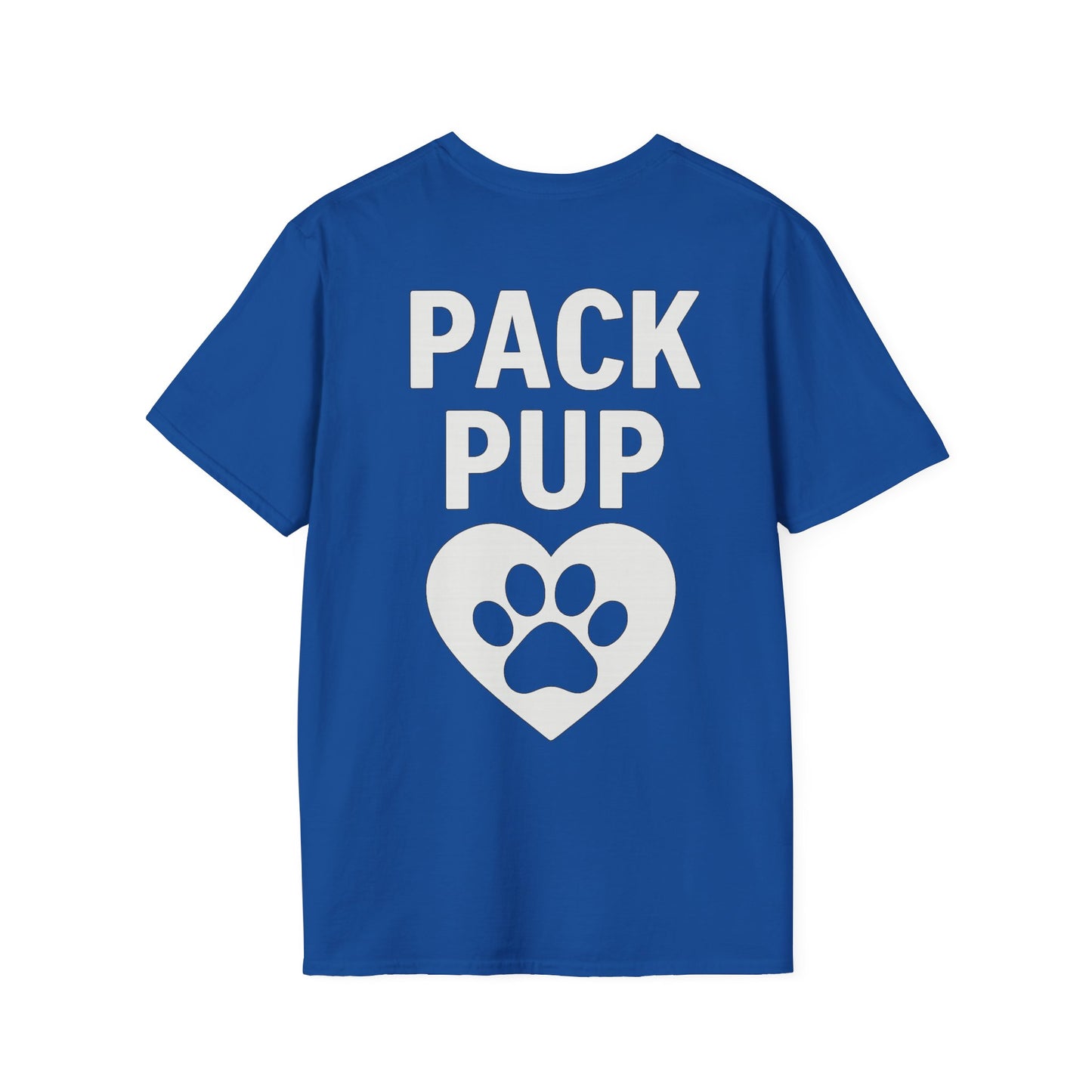 Pack Pup Rescue Shirt – Two Sided Dog Lover Tee – Front Pack Member Logo – Back Pack Pup Design – Gildan 64000 Unisex Fit – Matching Family Rescue Apparel – Older Kids or Teens – Animal Shelter Support – Full Pack Set, Adult Unisex T-Shirt