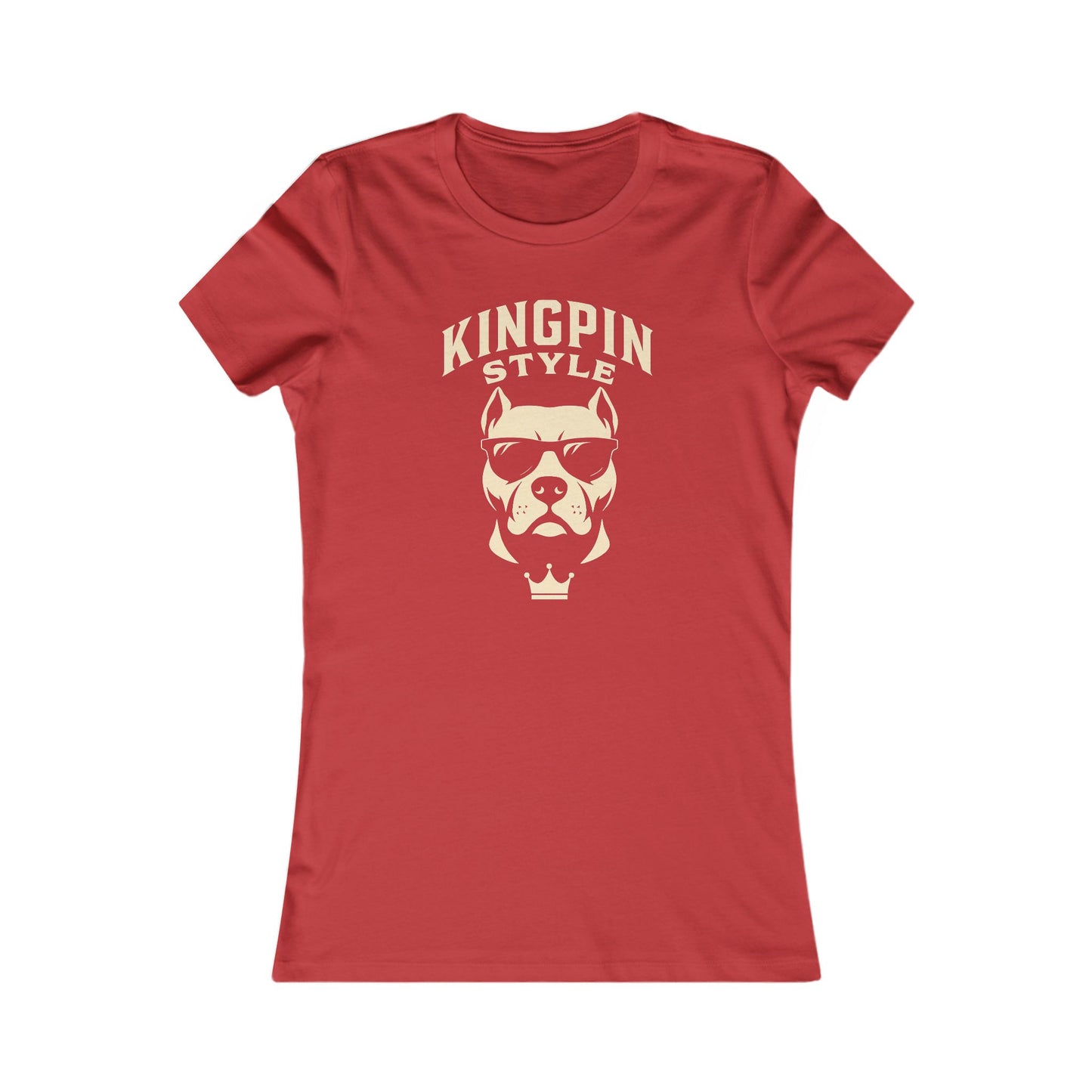 Kingpin Style Design Woman's Adult T-t-shirt, Trendy Graphic T-Shirt, Casual Wear, Dog Lover Gift, Graphic Tee for Any Occasion