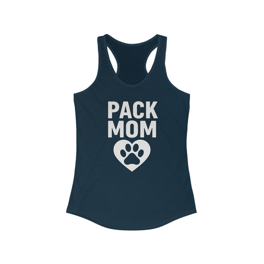 Pack Mom Racerback Tank Top - Perfect Gift for Dog Moms, Pet Lovers, Summer Wear, Outdoor Activities, Casual Style, Adult Unisex T-Shirt