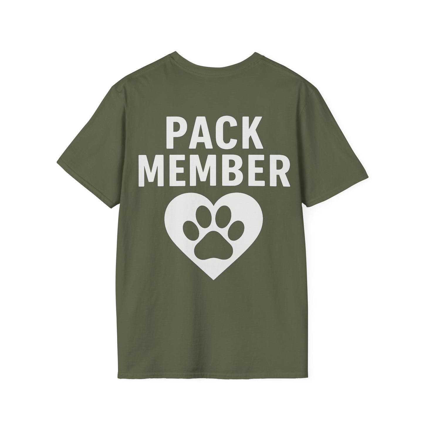 Pack Member Dog Shirt – Two Sided Rescue Tee – Front and Back Pack Member Logo – Black or White Print Options – Matching Family Rescue Apparel – Pitbull Dog Lover Gift – Animal Shelter Support – Adopt Don’t Shop Tee, Adult Unisex T-Shirt