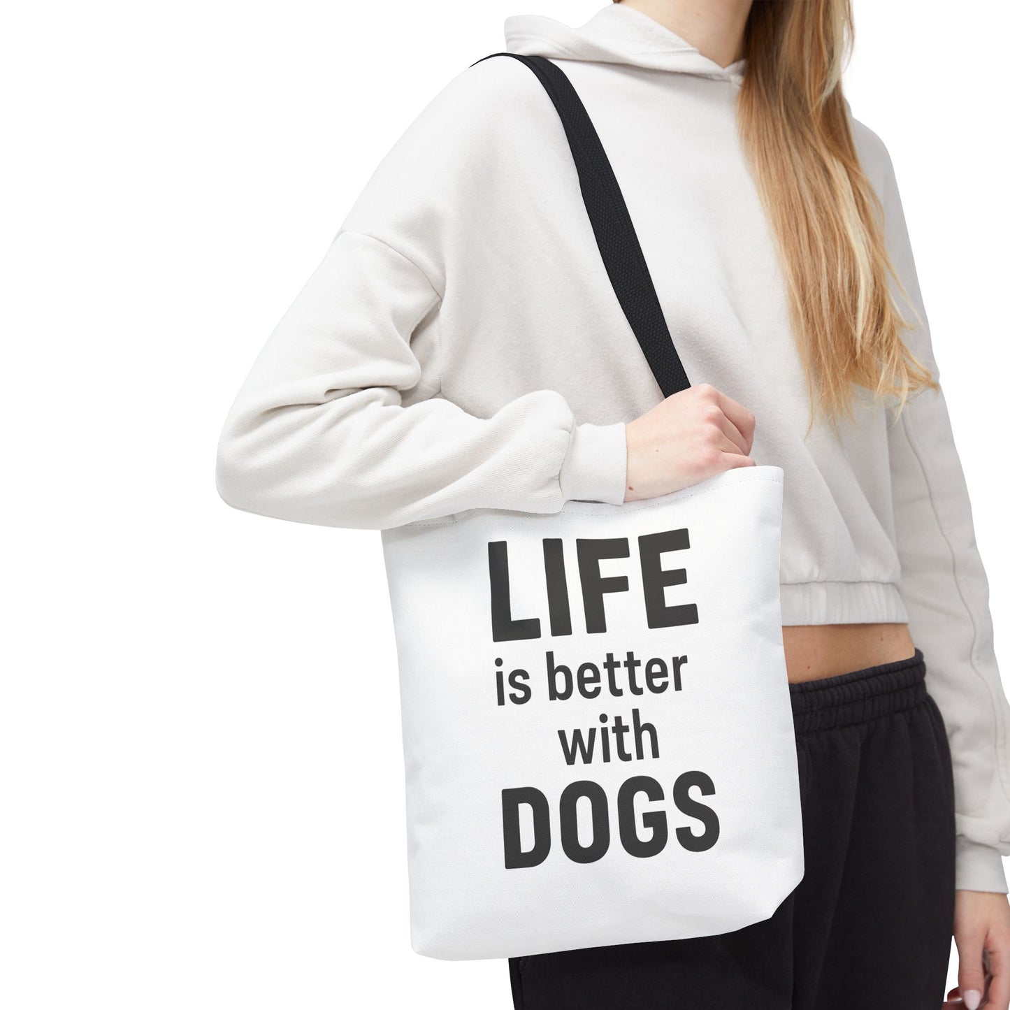 "Life is Better with Dogs" Dog Lovers Tote Bag - Stylish Canvas Bag, Pet Owner Gift, Dog Mom Tote, Eco-Friendly Reusable Bag