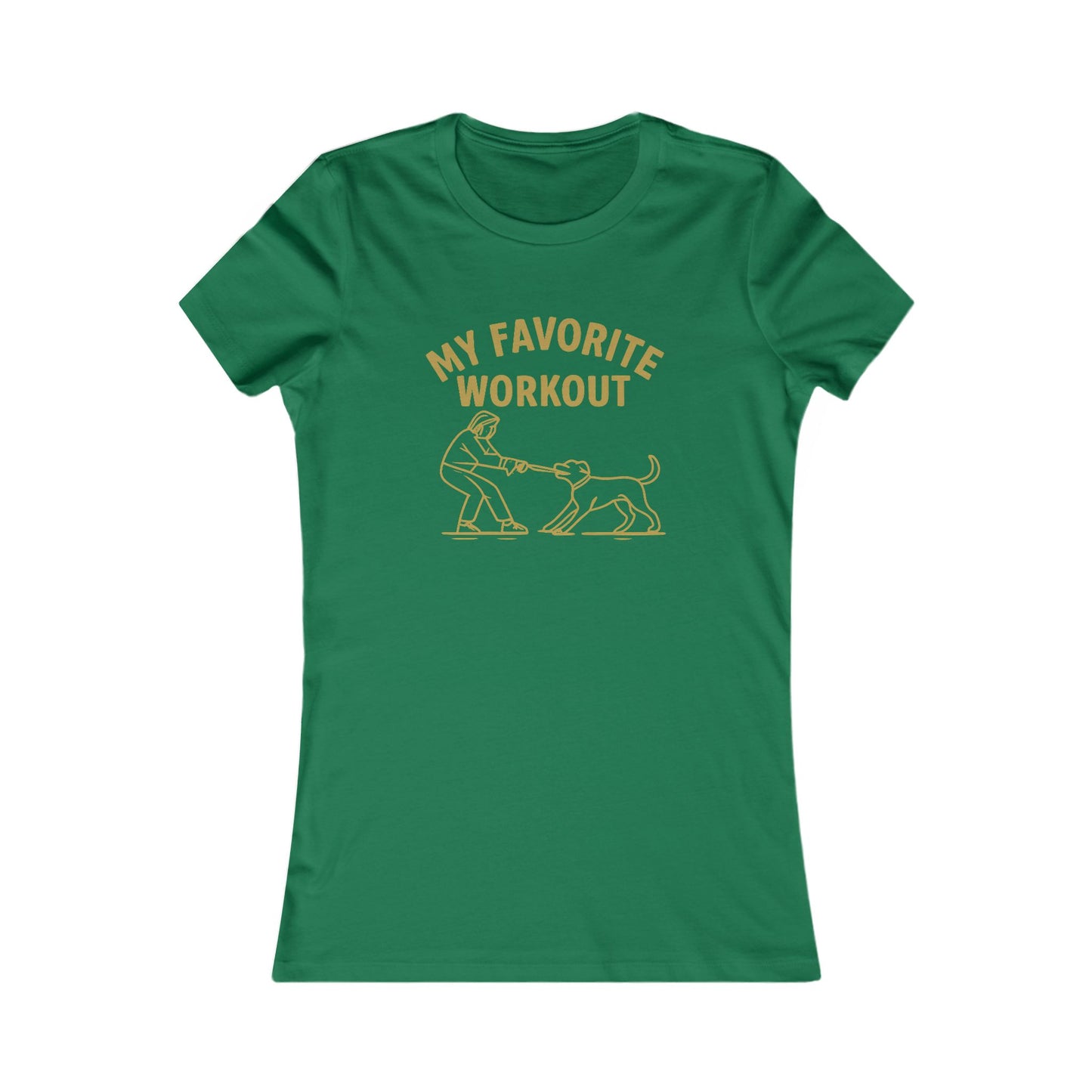 My Favorite Workout Tee | Fitness T-Shirt for Dog Lovers | Cute Workout Shirt | Pet Lover Gift | Activewear Top, Adult Unisex T-Shirt