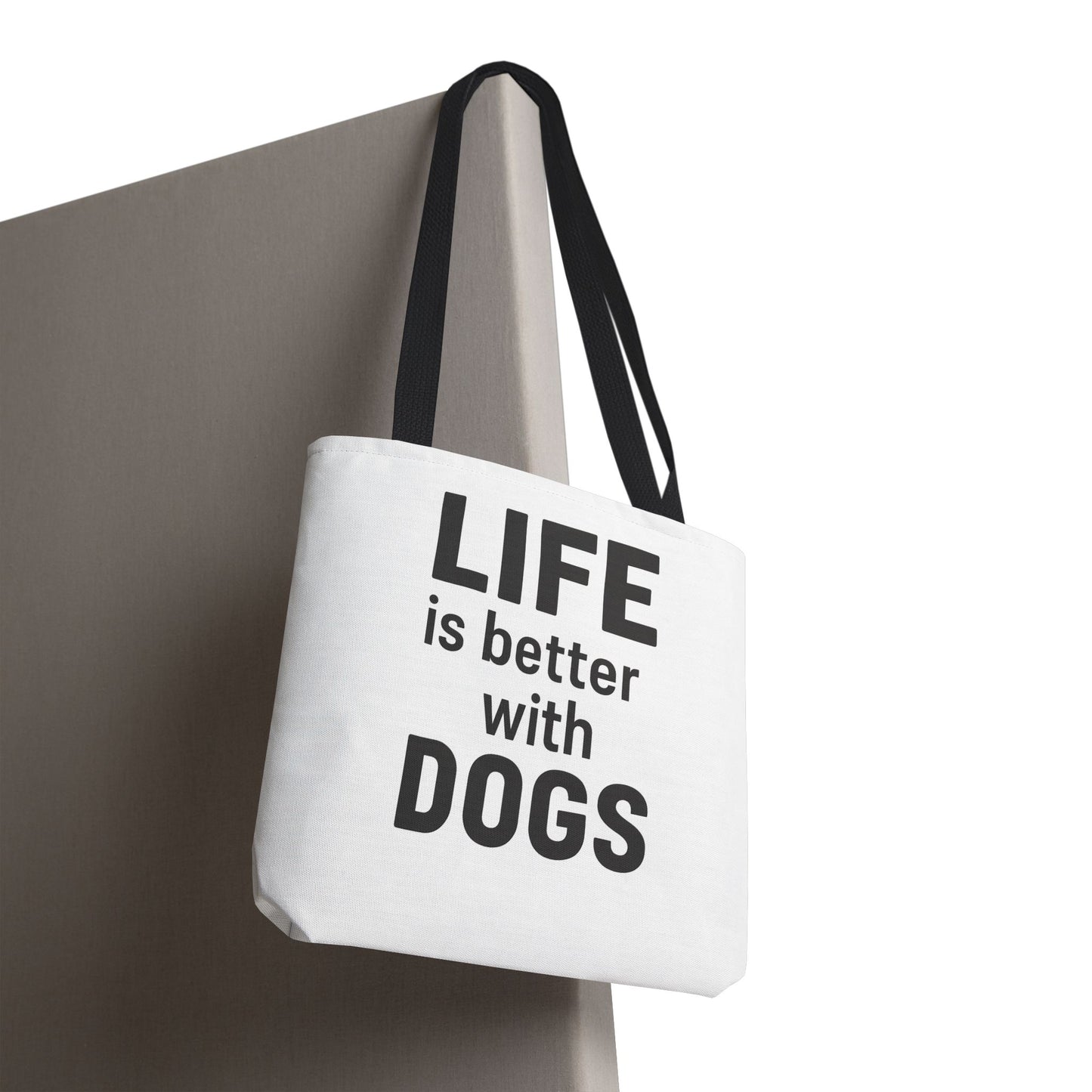 "Life is Better with Dogs" Dog Lovers Tote Bag - Stylish Canvas Bag, Pet Owner Gift, Dog Mom Tote, Eco-Friendly Reusable Bag