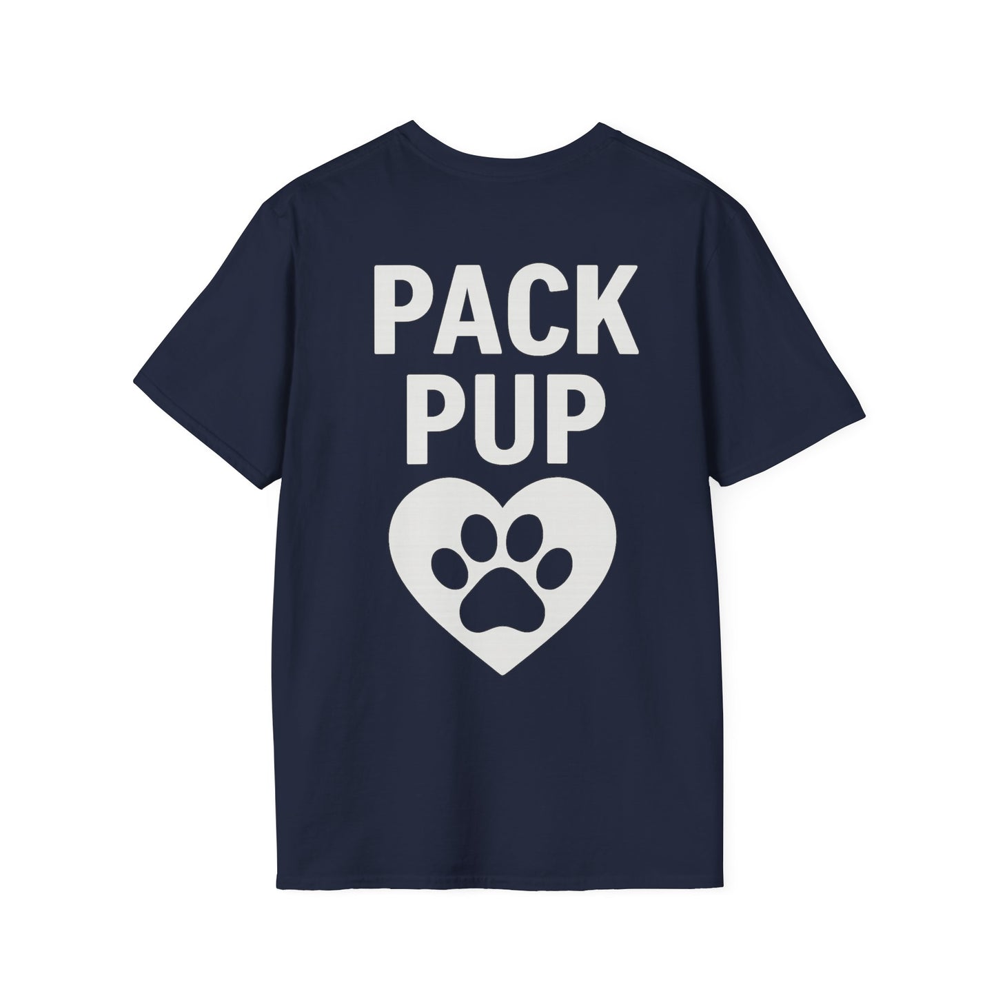 Pack Pup Rescue Shirt – Two Sided Dog Lover Tee – Front Pack Member Logo – Back Pack Pup Design – Gildan 64000 Unisex Fit – Matching Family Rescue Apparel – Older Kids or Teens – Animal Shelter Support – Full Pack Set, Adult Unisex T-Shirt