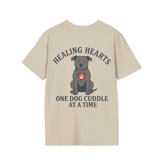 Healing Hearts Rescue Shirt – Pitbull Dog Lover Gift – Pack Member Tee, Adult Unisex T-Shirt