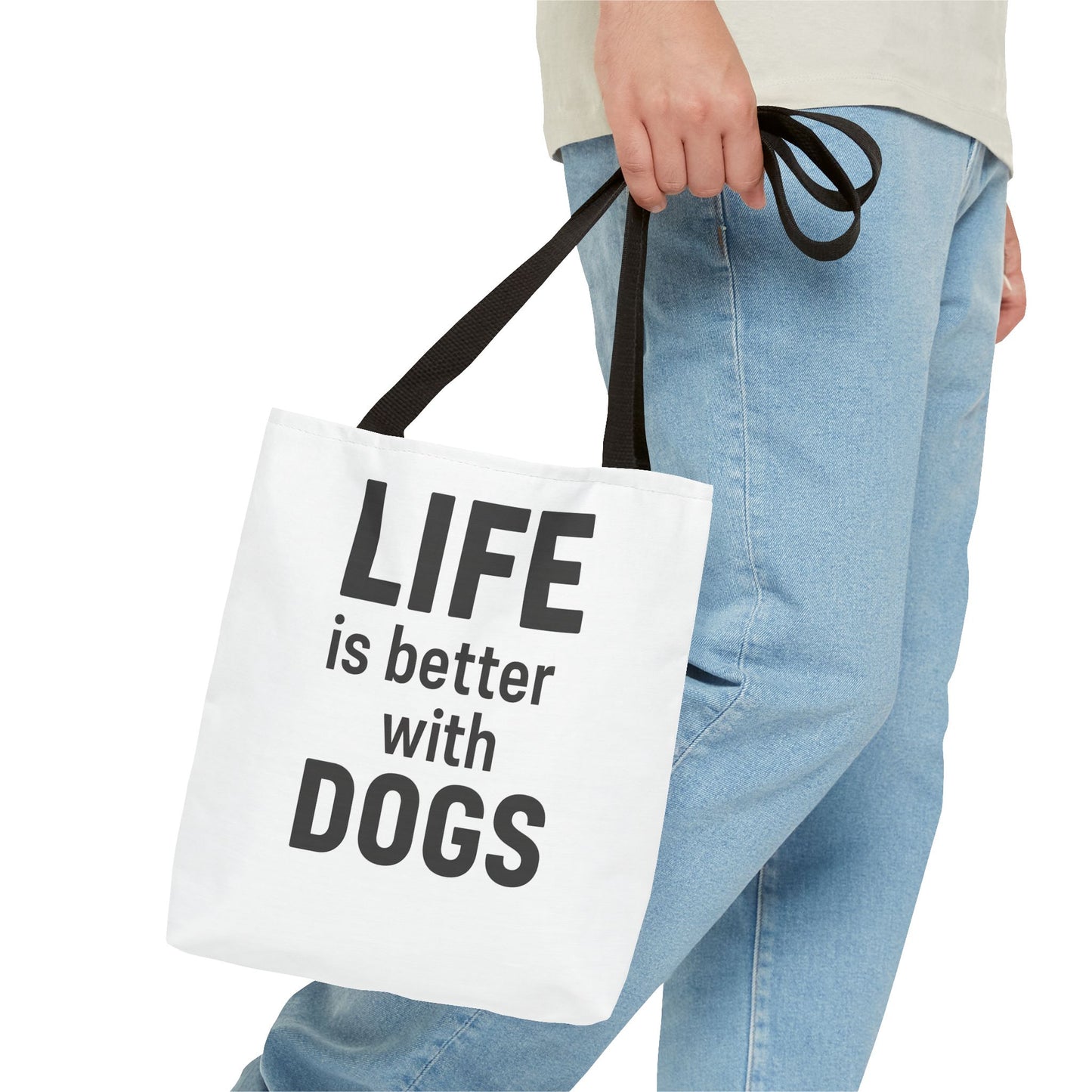 "Life is Better with Dogs" Dog Lovers Tote Bag - Stylish Canvas Bag, Pet Owner Gift, Dog Mom Tote, Eco-Friendly Reusable Bag