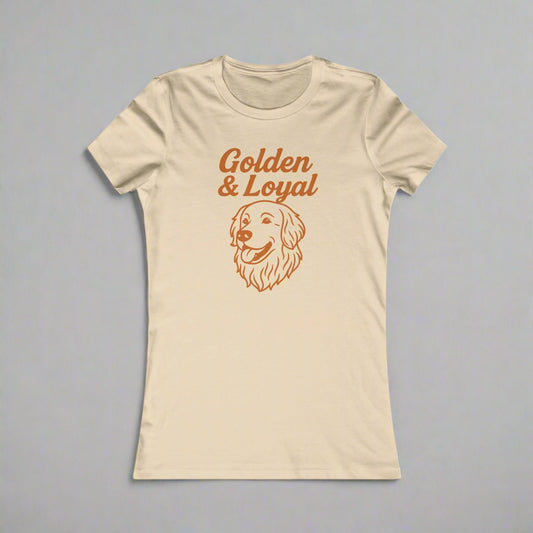 Golden & Loyal Dog Lover's Tee, Cute Pet Shirt, Gift for Dog Mom, Animal Lover Top, Comfy Women's T-Shirt, Adult Unisex T-Shirt